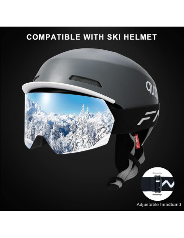 Gafas de esquí FMY UV400 con diseño panorámico y antiempañante