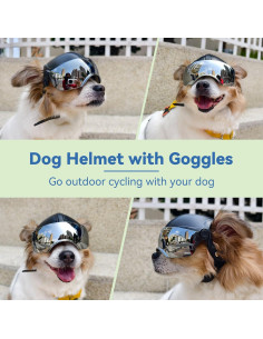 Casco para Perro BillionChains con Gafas UV Ajustables 3.4kg-5.7kg 2