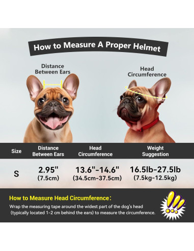 Casco para Perro BillionChains con Gafas UV Ajustables 3.4kg-5.7kg