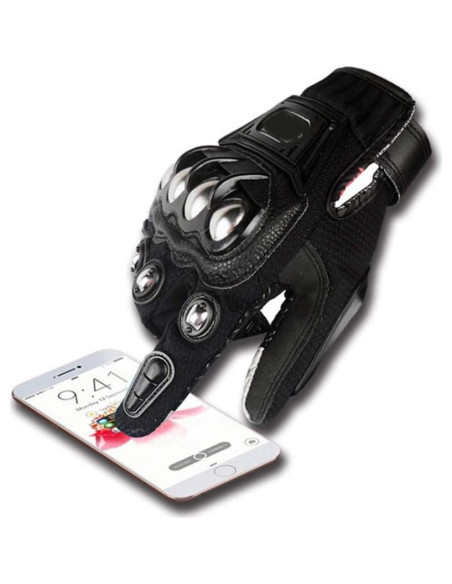 Guantes de Seguridad para Motocicleta Oubaiya JK-10C Mediano Negro