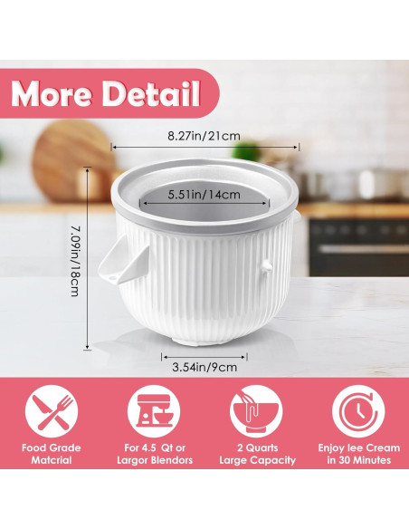 Accesorio Hacedor de Helados GOATMOOD para Batidora Kitchenaid