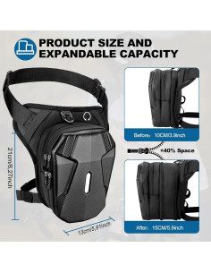 Bolsa de Muslo ISEYOU Unisex 21x10x15cm Resistente al Agua 2