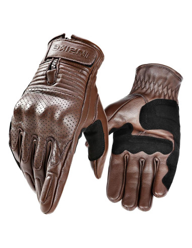 Guantes de Motocicleta INBIKE de Cuero Transpirable Talla Grande