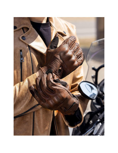 Guantes de Motocicleta INBIKE de Cuero Transpirable Talla Grande