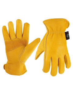 Guantes de Trabajo de Cuero Kim Yuan Talla M para Jardinería