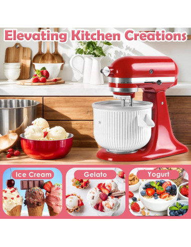 Accesorio Hacedor de Helados GOATMOOD para Batidora Kitchenaid