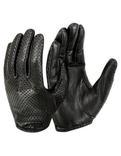 Guantes de Motocicleta Hugger, Cuero Impermeable, Talla Grande