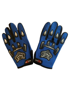 Guantes de Motocross MINO Azul Talla Grande para Adolescentes