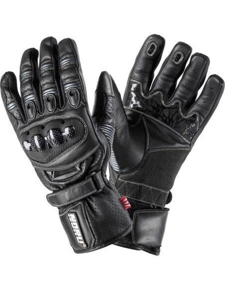 Guante de Motocicleta Noru Sokudo de Cuero Negro XX-Large Guante de Motocicleta Noru Sokudo de Cuero Negro XX-Large