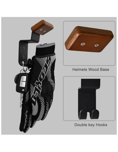 Soporte de Casco Montado en Pared Qktxktzy - Alta Resistencia