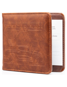 Portafolio de Registro y Seguro de Automóvil Canopus - Marrón
