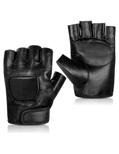 Guantes sin Dedos de Cuero Genuino Accmor para Ciclismo