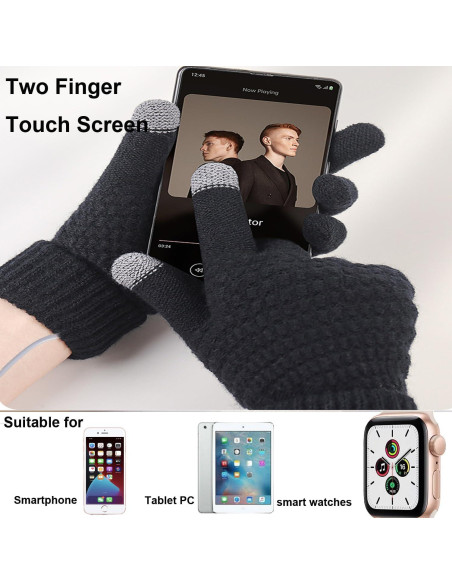 Guantes Calentados por USB Genérica FGF-CPQZST-BK Táctiles