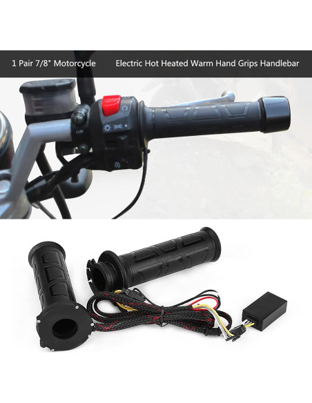 Agarraderas Calientes Eléctricas EVGATSAUTO 22mm para Motocicleta