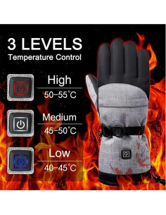 Guantes Calentados Sonecesiya BJS14C 5000mAh Táctiles Impermeables 2