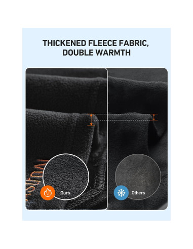 Balaclava Térmica AstroAI Negra Mediana para Esquí y Motociclismo