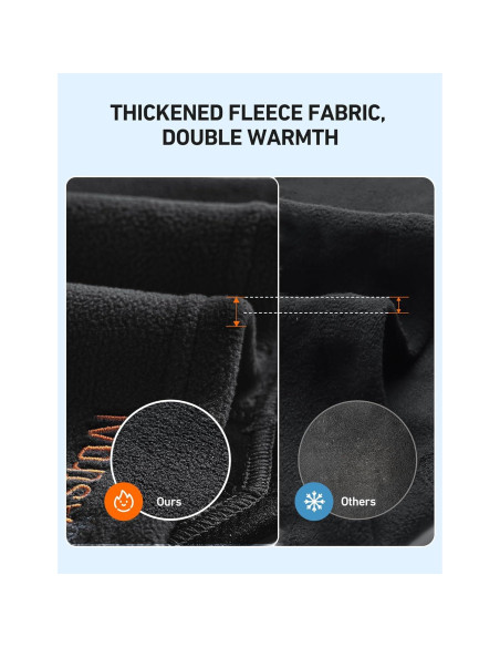 Balaclava Térmica AstroAI Negra Mediana para Esquí y Motociclismo