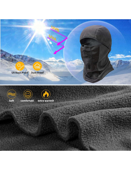 Mascarilla Balaclava Térmica para Esquí y Motocicleta - Negro Mascarilla Balaclava Térmica para Esquí y Motocicleta - Negro