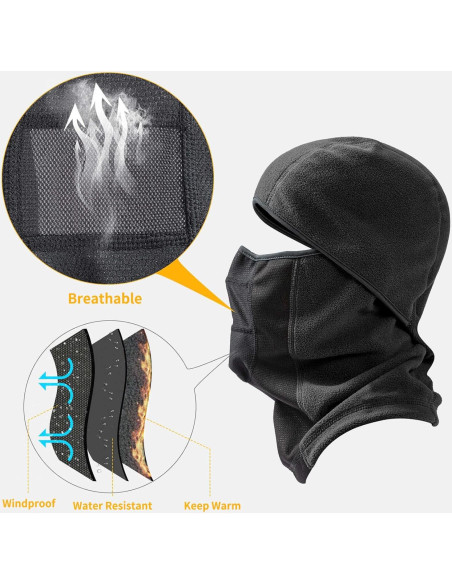 Mascarilla Balaclava Térmica para Esquí y Motocicleta - Negro Mascarilla Balaclava Térmica para Esquí y Motocicleta - Negro
