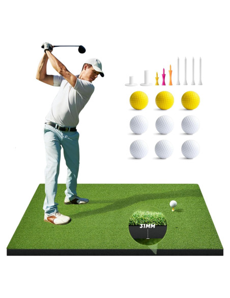 Alfombra de Golf OYN 1,52x1,22m con 9 Pelotas y 7 Tees
