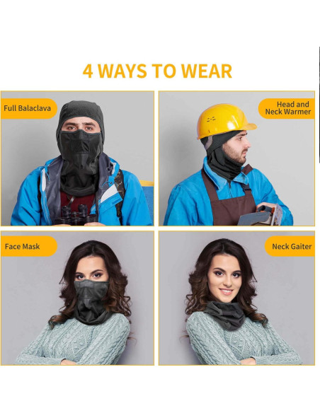 Mascarilla Balaclava Térmica para Esquí y Motocicleta - Negro Mascarilla Balaclava Térmica para Esquí y Motocicleta - Negro