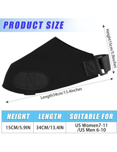 Cubiertas para Botas de Esquí Atvkov - Neopreno Negro Talla M 2