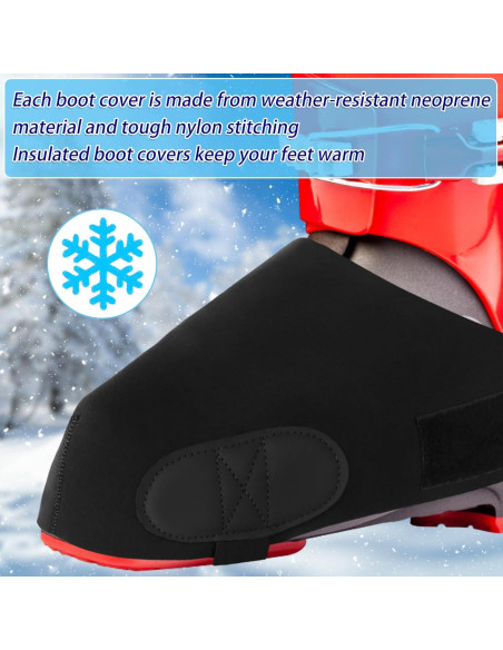 Cubiertas para Botas de Esquí Atvkov - Neopreno Negro Talla M