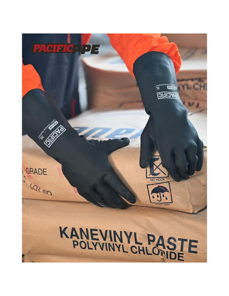 Guantes Químicos PACIFIC PPE 2 Pares M/8 Resistentes al Ácido