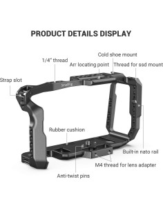 Jaula SMALLRIG para BMPCC 4K y 6K con Riel NATO 2