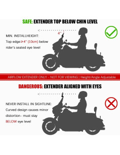 Extensión de Parabrisas de Motocicleta KICRY Transparente 2