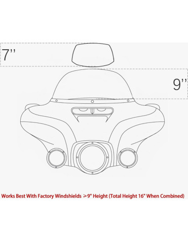 Extensión de Parabrisas de Motocicleta KICRY Transparente