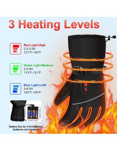 Guantes Térmicos Eléctricos lgtlqt para Esquí y Ciclismo - Impermeables