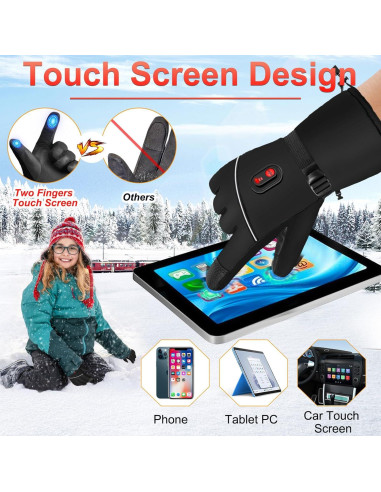 Guantes Térmicos Eléctricos lgtlqt para Esquí y Ciclismo - Impermeables
