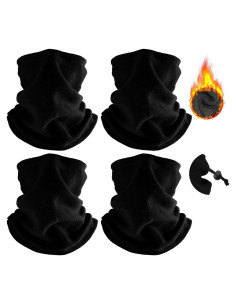 Calentador de Cuello Balaclava Invierno Finvizo 4 Piezas Negro