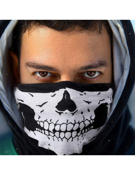 8 Pcs Máscaras Faciales Calavera Balaclava Unisex para Motocicleta
