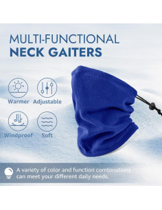 Calentador de Cuello Balaclava Invierno Finvizo 4 Piezas Negro 2