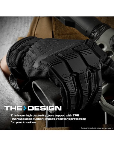 Guantes Tácticos Estación de Guantes Gs-tkg126-bk-2xl Negros