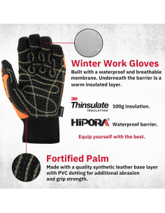 Guantes de Trabajo Impermeables Cestus Invierno Profundo Mediano 2