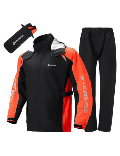 Traje de Lluvia Oumurs para Motocicleta - Impermeable y Reflectante