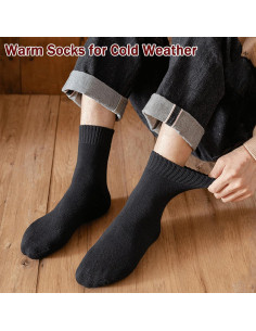 VoJoPi 5 Pares Calcetines de Lana Térmicos para Hombres 2