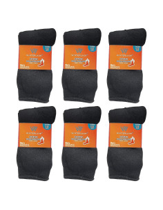 6 Pares de Calcetines Térmicos Gruesos para Hombre - Negro