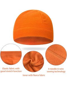 Gorro Táctico Beanie Wild Tribe Naranja Forro Polar Hombre 2