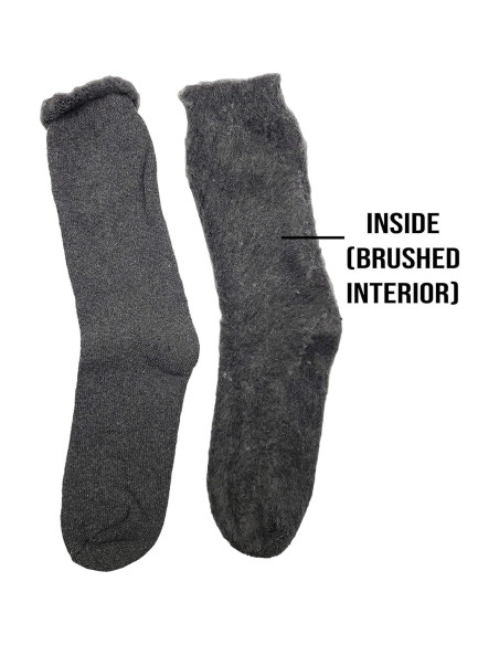 6 Pares de Calcetines Térmicos Gruesos para Hombre - Negro