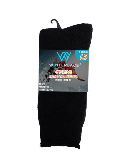 6 Pares de Calcetines Térmicos Gruesos para Hombre - Negro