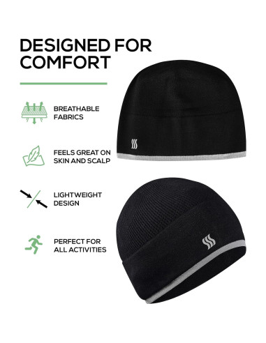 Gorro de Bambú SAAKA Unisex para Correr y Deportes de Nieve