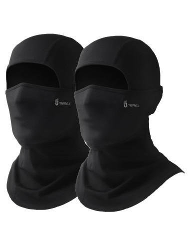 Balaclava Omenex Negra 2 Piezas Transpirable UPF50 para Esquí