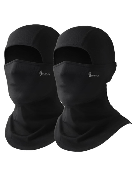 Balaclava Omenex Negra 2 Piezas Transpirable UPF50 para Esquí