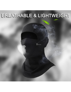 Balaclava Omenex Negra 2 Piezas Transpirable UPF50 para Esquí 2