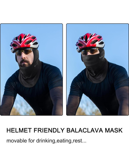 Balaclava Omenex Negra 2 Piezas Transpirable UPF50 para Esquí