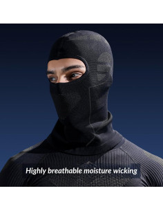 Pasamontañas de Esquí 2THESTARS Negro Térmico Secado Rápido 2
